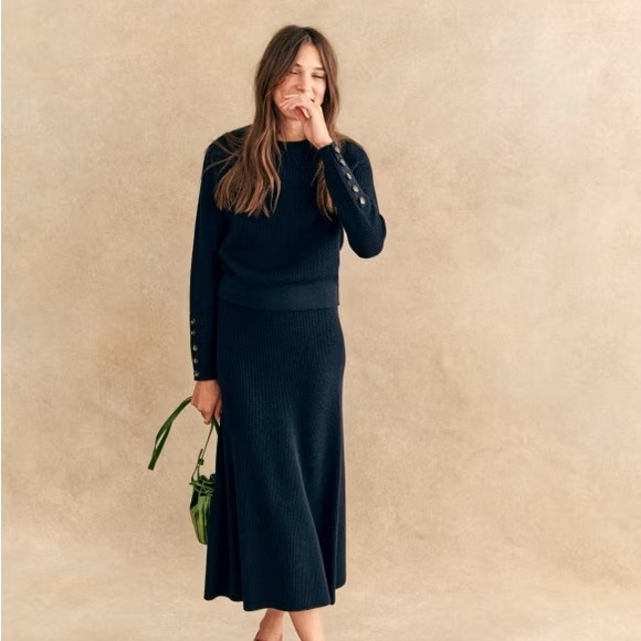 Sézane Sami jumper size s EUC worn twice- bottle green - Picture 1 of 4